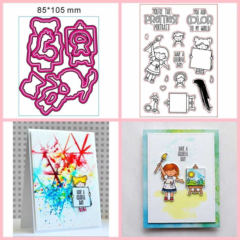 You Add Color To My World Scrapbooking DIY Metal Cutting Dies And Clear Stamp Stencil Handmade Embossing Paper Cards Decoration
You Add Color To My World Scrapbooking DIY Metal Cutting Dies And Clear Stamp Stencil Handmade Embossing Paper Cards Decoration