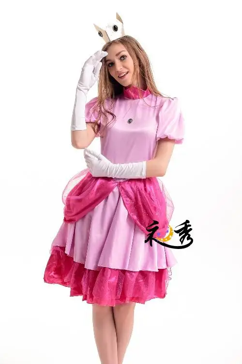 Women Cosplay Super Mario Pink Dress Princess Halloween Costume Peach Costume S-XXL
Women Cosplay Super Mario Pink Dress Princess Halloween Costume Peach Costume S-XXL