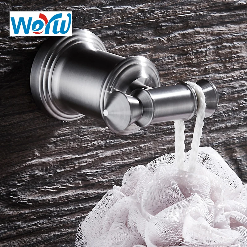 WEYUU Free Shipping Bathroom Accessories Robe Hooks 304Stainless Steel Hang up Clothes Coat Hanger Wire drawing
WEYUU Free Shipping Bathroom Accessories Robe Hooks 304Stainless Steel Hang up Clothes Coat Hanger Wire drawing