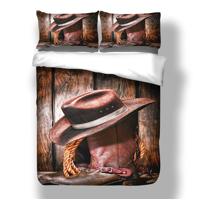 Wongsbedding 3D Cool Western Cowboy Bedding Set Hat On The Boots Duvet Cover Set with Pillowcases Super Soft Bedclothes 3PCS
Wongsbedding 3D Cool Western Cowboy Bedding Set Hat On The Boots Duvet Cover Set with Pillowcases Super Soft Bedclothes 3PCS
