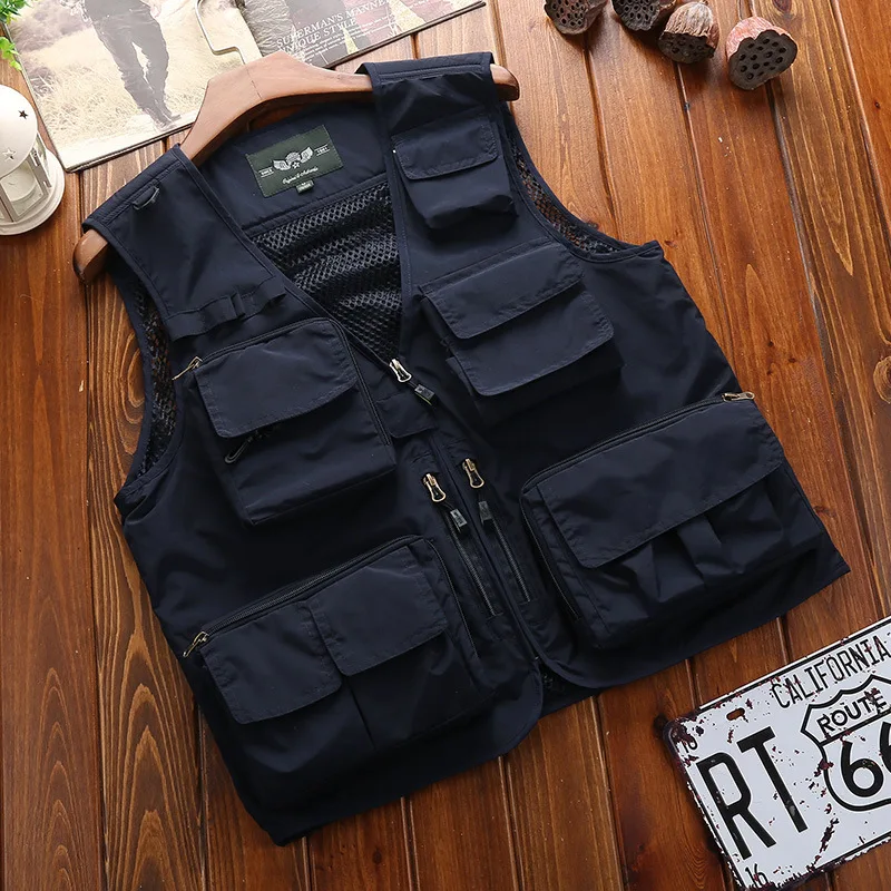 Summer Multi Pocket Classic Waistcoat Men Sleeveless Unloading Solid Coat Work Vest Photographer Tactical Jacket Outerwear
Summer Multi Pocket Classic Waistcoat Men Sleeveless Unloading Solid Coat Work Vest Photographer Tactical Jacket Outerwear