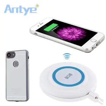 Antye Qi Wireless Charger Pad With Touching 7 LED Color+Qi Receiver for iPhone 7/7Plus 
Antye Qi Wireless Charger Pad With Touching 7 LED Color+Qi Receiver for iPhone 7/7Plus
