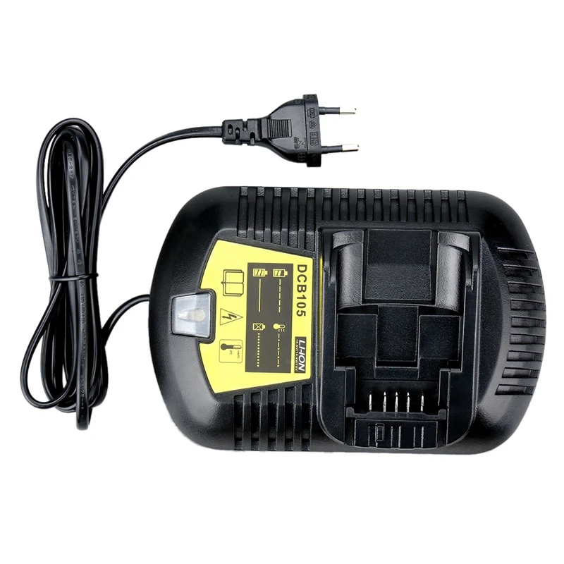 

12V Max And 20V Max Li-Ion Battery Charger 3A For Dewalt 10.8V 12V 14.4V 18V 20V Dcb101 Dcb115 Dcb107 Dcb105 Battery Eu Plug-H