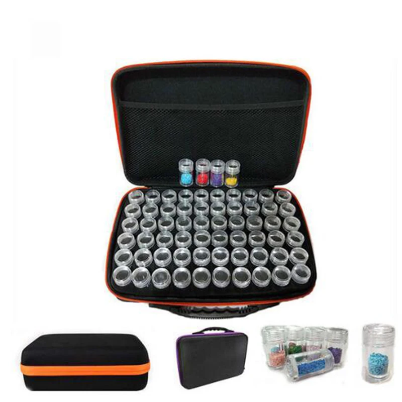60 Bottles Diamond Painting Box top Tool Container Storage Box Carry Case Holder Hand Bag Zipper Design Shockproof Durable
60 Bottles Diamond Painting Box top Tool Container Storage Box Carry Case Holder Hand Bag Zipper Design Shockproof Durable