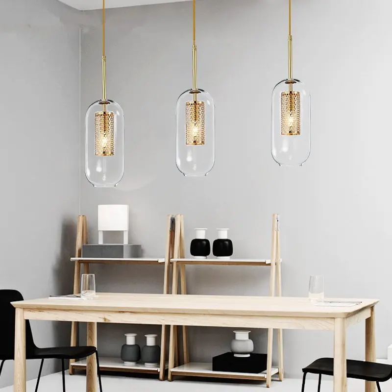 Nordic LED Modern Pendant Lights Loft Led Glass Hanging Lamp Dining Room Industrial Decor Kitchen Fixtures Suspension Luminaire
Nordic LED Modern Pendant Lights Loft Led Glass Hanging Lamp Dining Room Industrial Decor Kitchen Fixtures Suspension Luminaire