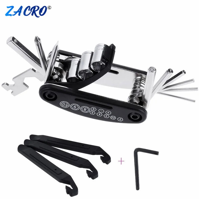 Bicycle Repair kit Tools 16 In 1 Multi Tool Spoke Wrench Steel Bicycle Wrench Cycling Tools Multitul Bike Tire Lever #3
Bicycle Repair kit Tools 16 In 1 Multi Tool Spoke Wrench Steel Bicycle Wrench Cycling Tools Multitul Bike Tire Lever #3
