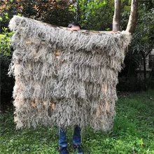 干し草草スタイル砂漠バイオニック Ghillie スーツ狩猟ブラインドテント迷彩カバー、使用狩猟偵察ペイントボールも使用ポンチョ(China)