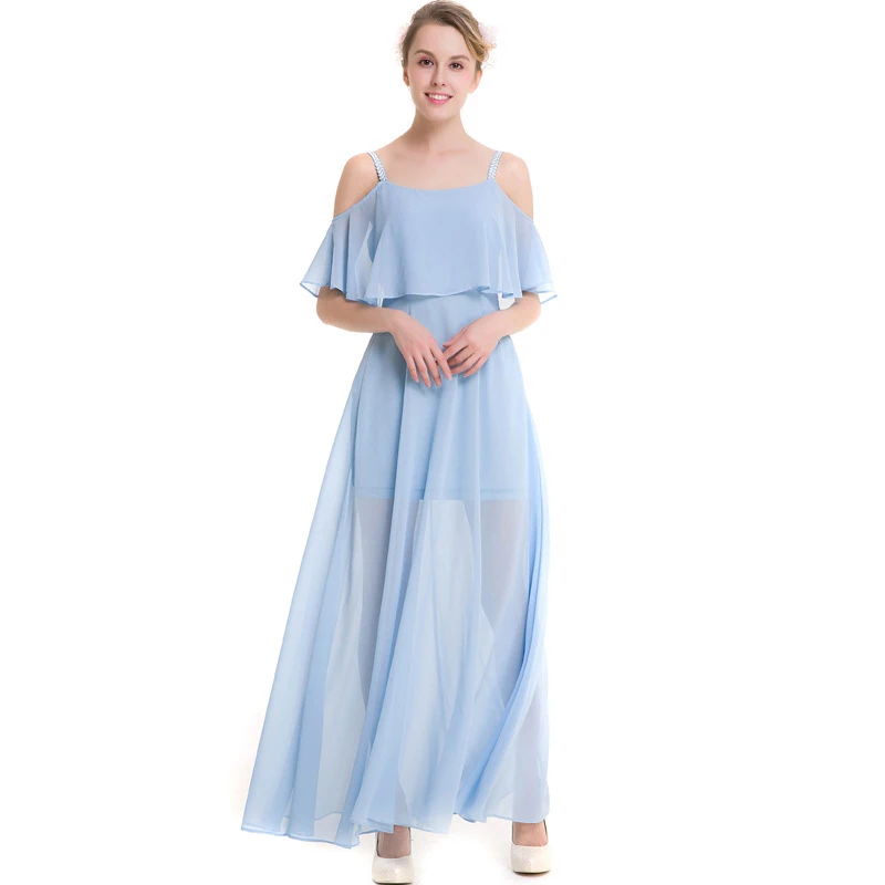 YSMILE Y Fashion Solid Long Ruffles Dress Summer Slash Neck Bohemian Style Large Hem Holiday Beach Camis Dress For Female Lady
YSMILE Y Fashion Solid Long Ruffles Dress Summer Slash Neck Bohemian Style Large Hem Holiday Beach Camis Dress For Female Lady