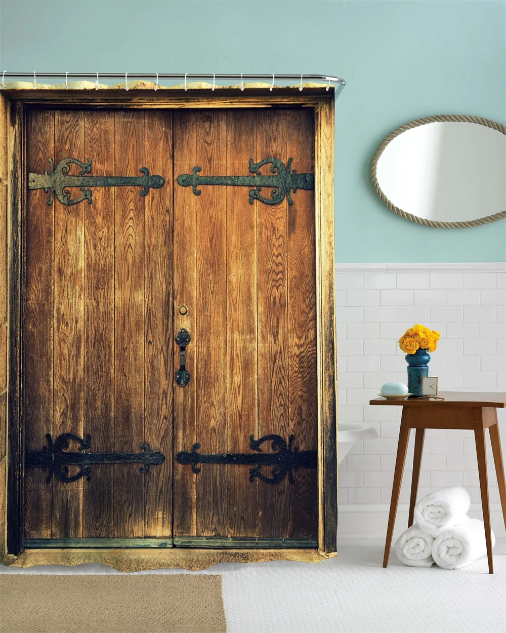 3D Wooden Door Bathroom Shower Curtains Waterproof Polyester Bath Curtains + Hooks douche American Country 60"W x 72"L curtains
3D Wooden Door Bathroom Shower Curtains Waterproof Polyester Bath Curtains + Hooks douche American Country 60"W x 72"L curtains