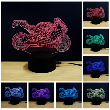 3D Illusion Night Light Desk Lamp Car Plane Motorcycle 7 Colors Change Touch Button USB Nightlight Lighting for Bedroom LED Lamp
3D Illusion Night Light Desk Lamp Car Plane Motorcycle 7 Colors Change Touch Button USB Nightlight Lighting for Bedroom LED Lamp