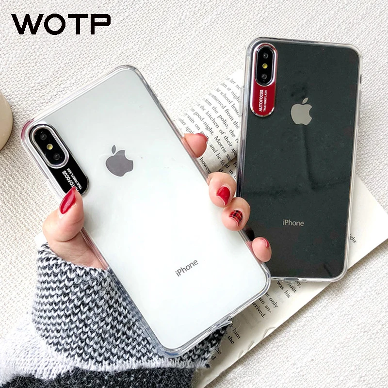 WOTP Fashion Metal Lens Protection Ring Transparent Soft Phone Case For iphone X XS Max XR Back Cover For iphone 6 6S 7 8 Plus
WOTP Fashion Metal Lens Protection Ring Transparent Soft Phone Case For iphone X XS Max XR Back Cover For iphone 6 6S 7 8 Plus