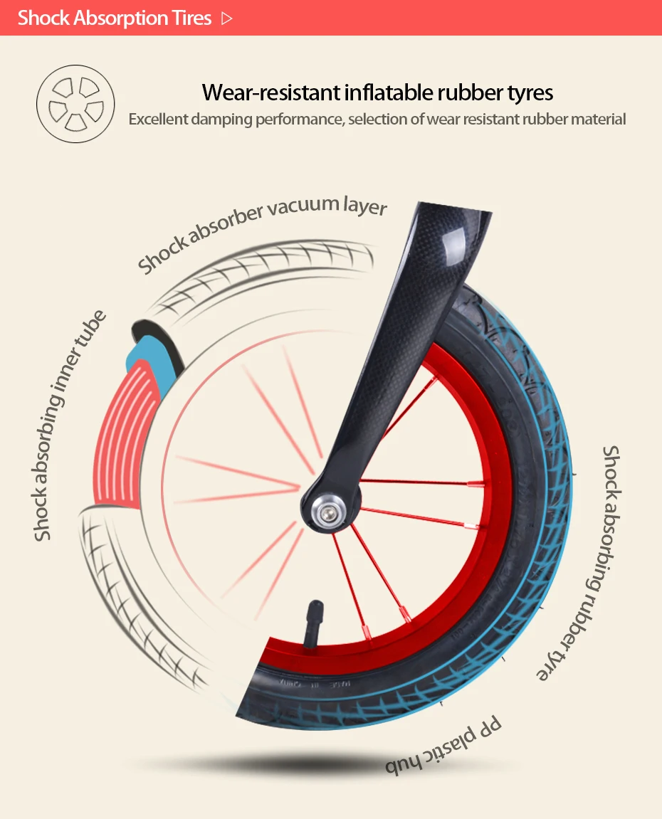 Excellent 2019 Carbon Fiber Children complete bike 12inch Kids Balance Bike No Pedal Baby Bicycle Fits children from 18 months to 6 years 21