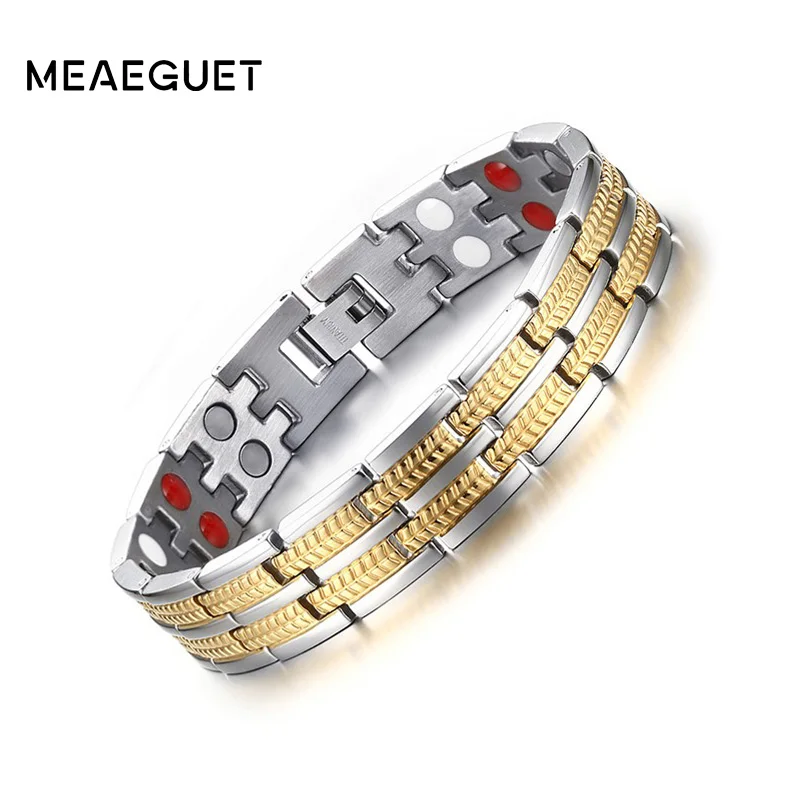 Meaeguet Titanium Magnetic Health Hologram Bracelet For Men Never Fade Elements High Quality Germanium Far Infrared
Meaeguet Titanium Magnetic Health Hologram Bracelet For Men Never Fade Elements High Quality Germanium Far Infrared