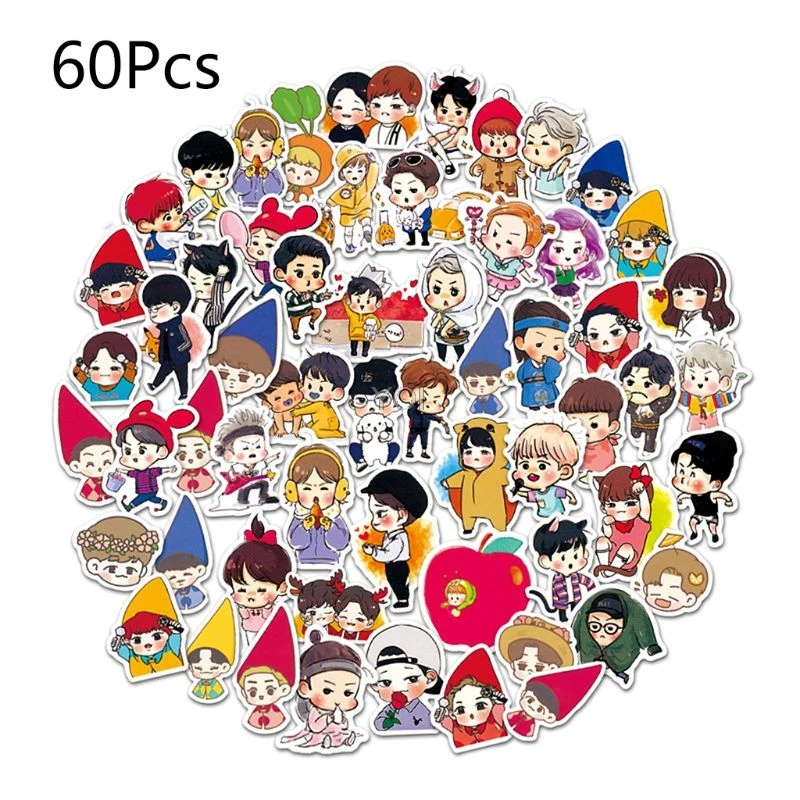 60PCS Cute Cartoon Waterproof Sunscreen PVC Decal Stickers Removable Car Motorcycle Suitcase Wall Graffiti Pasters
60PCS Cute Cartoon Waterproof Sunscreen PVC Decal Stickers Removable Car Motorcycle Suitcase Wall Graffiti Pasters