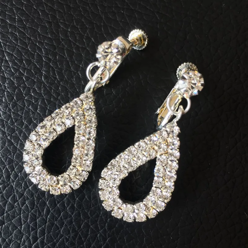 Clip on earrings no pierced earrings water drop droplet shape for women wedding party bridal
Clip on earrings no pierced earrings water drop droplet shape for women wedding party bridal