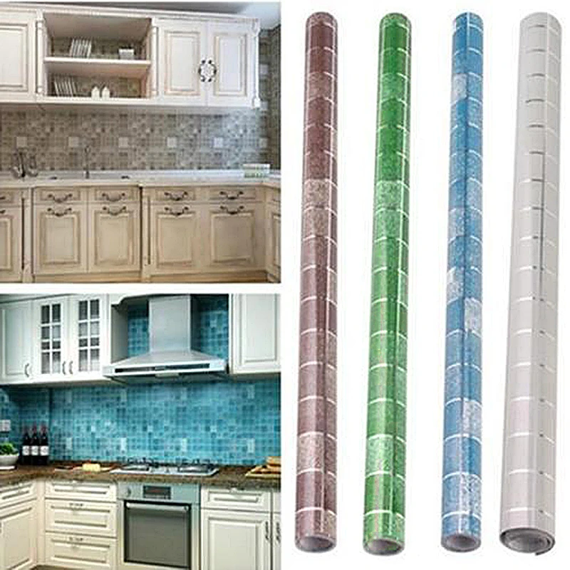 Kitchen Anti-Oil Wall Sticker Mosaic Vinyl Stickers Bathroom Tile Waterproof Decorative Film Furniture Decor 45*200CM
Kitchen Anti-Oil Wall Sticker Mosaic Vinyl Stickers Bathroom Tile Waterproof Decorative Film Furniture Decor 45*200CM