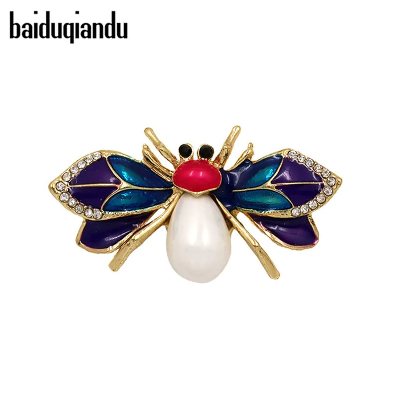 baiduqiandu New Arrival Colorful Enameled Insect Bee Brooch Pins with Shell Pearl Tail Design For Shirt Coat Accessories
baiduqiandu New Arrival Colorful Enameled Insect Bee Brooch Pins with Shell Pearl Tail Design For Shirt Coat Accessories