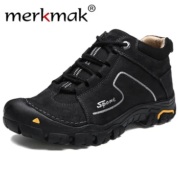 Merkmak 2019 New Autumn Winter Leather cotton shoes men's high help plus velvet warm boots snow boots leather men's boots
Merkmak 2019 New Autumn Winter Leather cotton shoes men's high help plus velvet warm boots snow boots leather men's boots