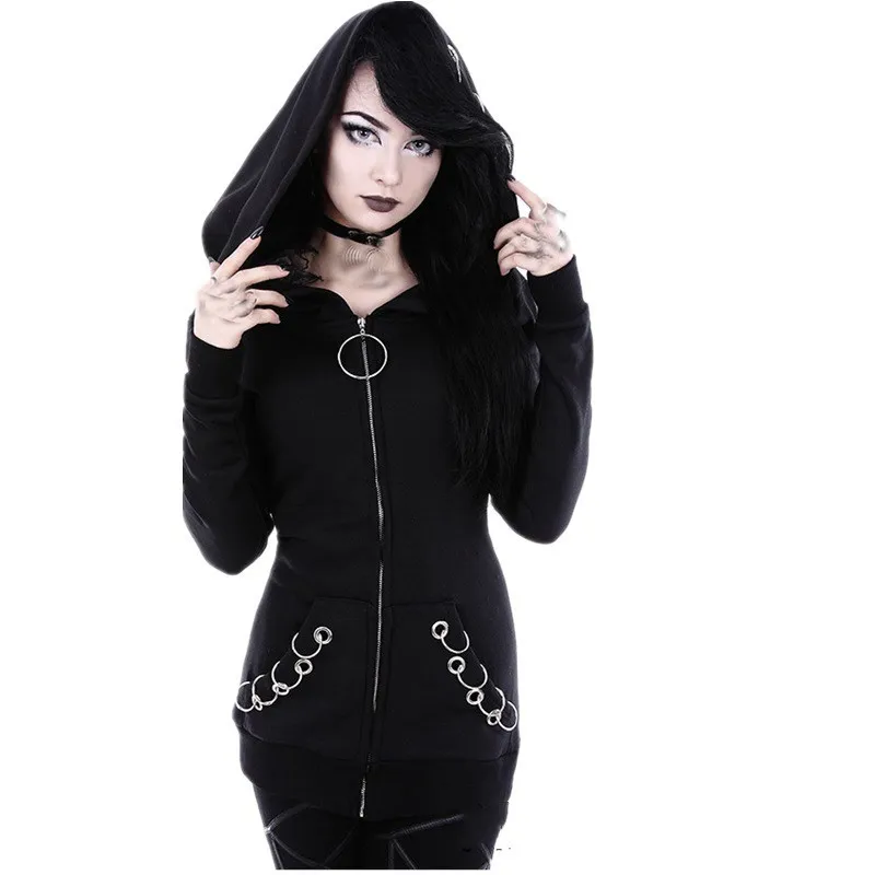 Women Hoodies Iron Ring Casual Sweatshirt Hood Long Sleeve Loose Sweatshirt Long Gothic Punk Plus Size Tracksuit
Women Hoodies Iron Ring Casual Sweatshirt Hood Long Sleeve Loose Sweatshirt Long Gothic Punk Plus Size Tracksuit