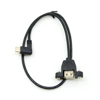 50CM Elbow USB 3.1 Type C Male angled to USB 2.0 Type A Female Panel Mount Cable 0.5m Screw design helps 28mm
50CM Elbow USB 3.1 Type C Male angled to USB 2.0 Type A Female Panel Mount Cable 0.5m Screw design helps 28mm