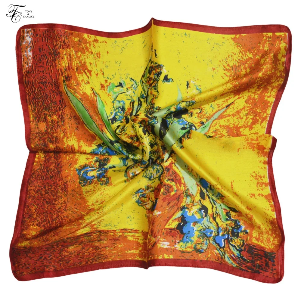 Tony&Candice Women's Silk Scarf Square Oil Painting Luxurious Neckerchief 100% Silk Hankie For Lady Shawl Fashion Accessories
Tony&Candice Women's Silk Scarf Square Oil Painting Luxurious Neckerchief 100% Silk Hankie For Lady Shawl Fashion Accessories