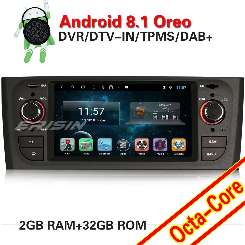 Erisin ES8261F 6.1" 8-Core Android 8.1 DAB+ Radio 4G TPMS Car DVD Player for Fiat Linea Punto
Erisin ES8261F 6.1" 8-Core Android 8.1 DAB+ Radio 4G TPMS Car DVD Player for Fiat Linea Punto