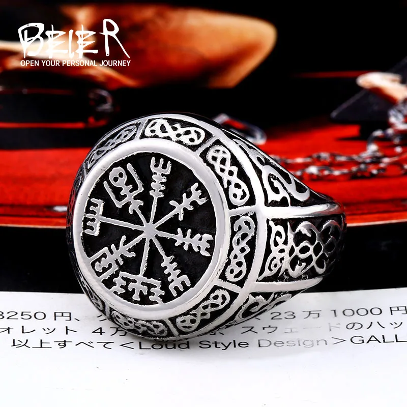 Beier new store 316L Stainless Steel Viking amulet men's ring Nordic pagan round shield ring free shipping LLBR8-657R
Beier new store 316L Stainless Steel Viking amulet men's ring Nordic pagan round shield ring free shipping LLBR8-657R