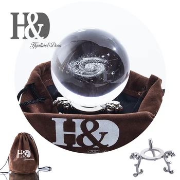 H&D 60mm 3D Laser Engraved Galaxy Glass Ball Crystal Miniatures Sphere Home Decoration Accessories Globe Universe Healing Balls
H&D 60mm 3D Laser Engraved Galaxy Glass Ball Crystal Miniatures Sphere Home Decoration Accessories Globe Universe Healing Balls