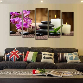 Cuadros Decoracion 5 Panels Flowers Candle Picture Canvas Print Painting Artwork Wall Art Wholesale For Home Decor
Cuadros Decoracion 5 Panels Flowers Candle Picture Canvas Print Painting Artwork Wall Art Wholesale For Home Decor