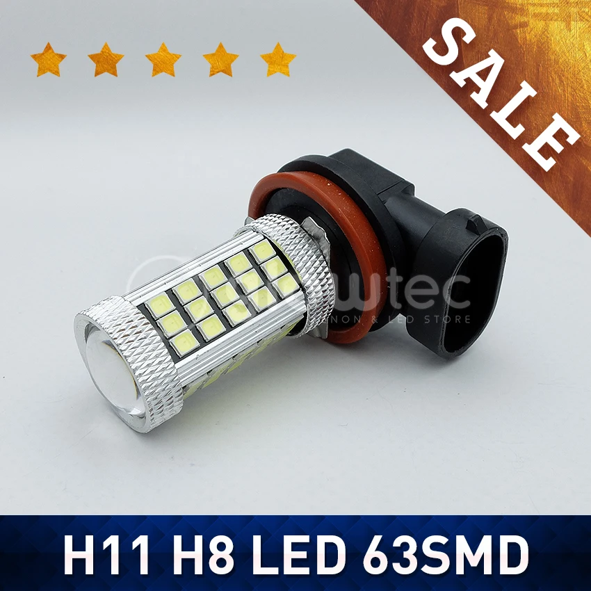 Передние противотуманные фары H8 LED 63SMD 2835, супер яркие белые Автомобильные фары GLOWTEC, 2 шт.
Передние противотуманные фары H8 LED 63SMD 2835, супер яркие белые Автомобильные фары GLOWTEC, 2 шт.