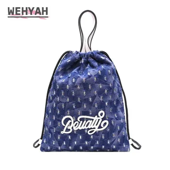 Wehyah Drawstring Backpack Pouch Hand Bags Women Shoulder Bag Drawstring Denim Backpack for Teenage Girls Female Schoolbag ZY080
Wehyah Drawstring Backpack Pouch Hand Bags Women Shoulder Bag Drawstring Denim Backpack for Teenage Girls Female Schoolbag ZY080