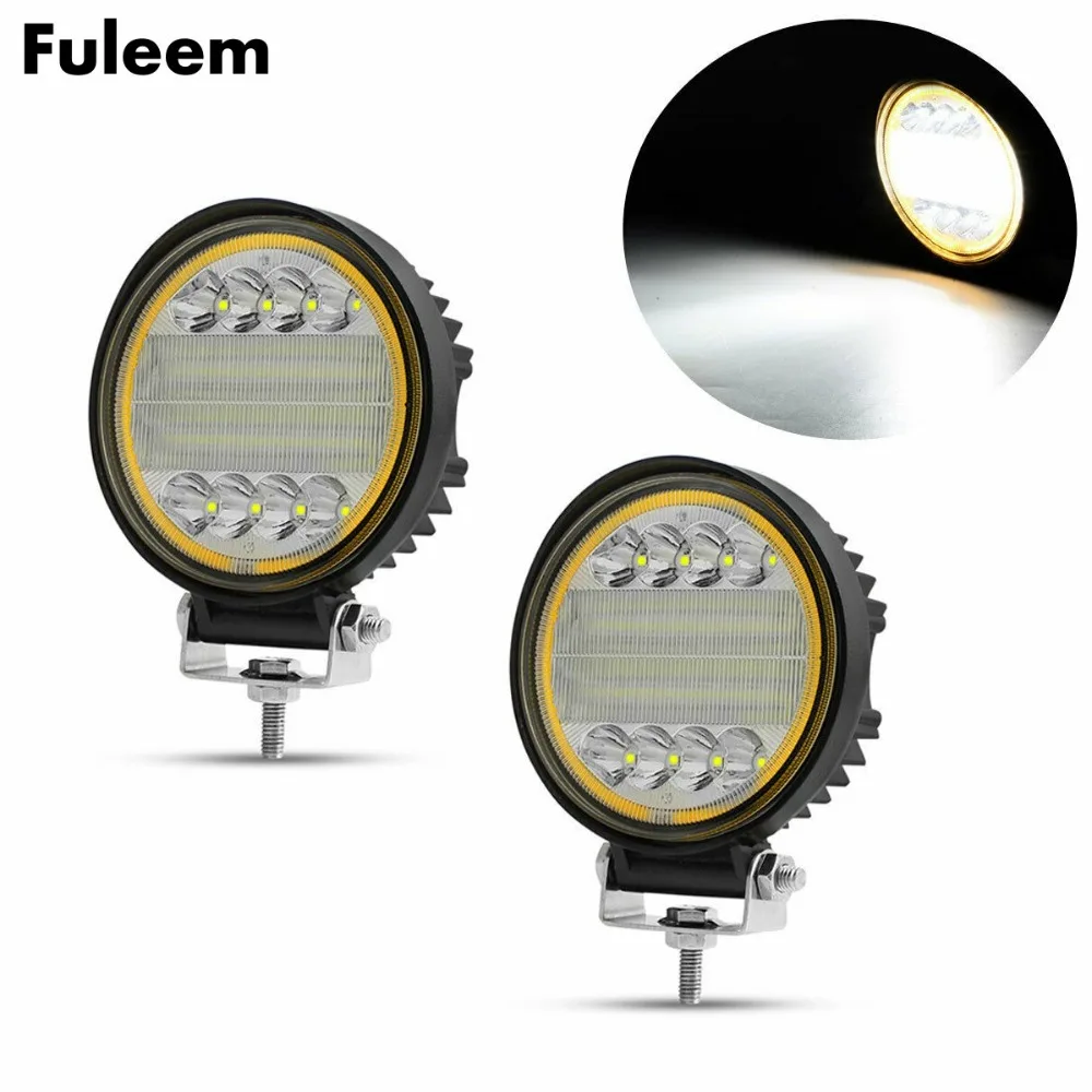 Fuleem 2PCS 4.5" Inch 48W LED Round Work Light Bar Mount Flood Driving Lamps 12V 24V Waterproof
Fuleem 2PCS 4.5" Inch 48W LED Round Work Light Bar Mount Flood Driving Lamps 12V 24V Waterproof