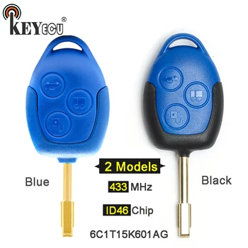 KEYECU 433MHz 4D63 Chip P/N:6C1T15K601AG 3 Button Remote Car Key Fob for Ford Transit WM VM No/With Blue / Black Blade FO21
KEYECU 433MHz 4D63 Chip P/N:6C1T15K601AG 3 Button Remote Car Key Fob for Ford Transit WM VM No/With Blue / Black Blade FO21
