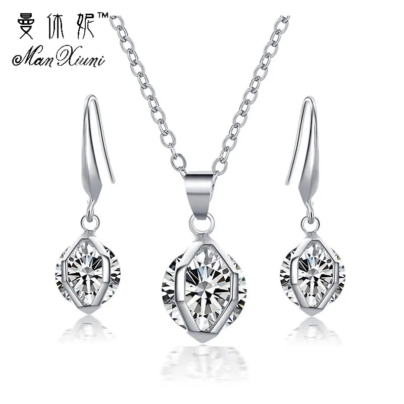 Bling Cubic zirconia Fashion Women Necklace Earrings Jewelry Sets Female Hot Selling Summer Party Accessory Pretty Dress Jewelry
Bling Cubic zirconia Fashion Women Necklace Earrings Jewelry Sets Female Hot Selling Summer Party Accessory Pretty Dress Jewelry