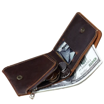Vintage Men Leather Wallet with Zipper Coin Pocket Handmade Short Genuine Leather Purse for Male Creative Design 2019 New
Vintage Men Leather Wallet with Zipper Coin Pocket Handmade Short Genuine Leather Purse for Male Creative Design 2019 New
