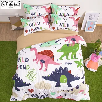 XYZLS Dinosaur Kids Bedding Set US/AU/UK Queen Cotton Cartoon Bedclothes Twin Full King Child Bed Linings Double Bedding Kit
XYZLS Dinosaur Kids Bedding Set US/AU/UK Queen Cotton Cartoon Bedclothes Twin Full King Child Bed Linings Double Bedding Kit