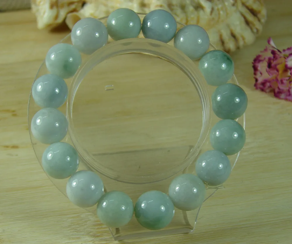 Free shipping 435 Green Bead stone Bangle Bracelet Natural Grade A Jadeite stone Feicui 
Free shipping 435 Green Bead stone Bangle Bracelet Natural Grade A Jadeite stone Feicui