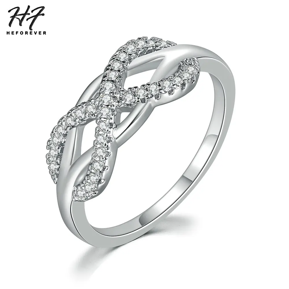 Wave Initial Infinity Rings For Women Delicate Crystal White Gold Color Fashionable Zircon Engagement Jewelry R836
Wave Initial Infinity Rings For Women Delicate Crystal White Gold Color Fashionable Zircon Engagement Jewelry R836