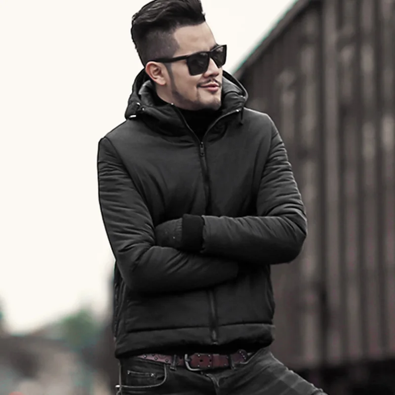 Men winter warm slim black hooded hat cotton coat men casual European style brand design padded coat jacket new fashion 2018
Men winter warm slim black hooded hat cotton coat men casual European style brand design padded coat jacket new fashion 2018