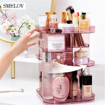 360-degree Rotating Makeup Organizer cosmetic Display Case round jewelry storage rack box Adjustable Cosmetic Storage Rack
360-degree Rotating Makeup Organizer cosmetic Display Case round jewelry storage rack box Adjustable Cosmetic Storage Rack