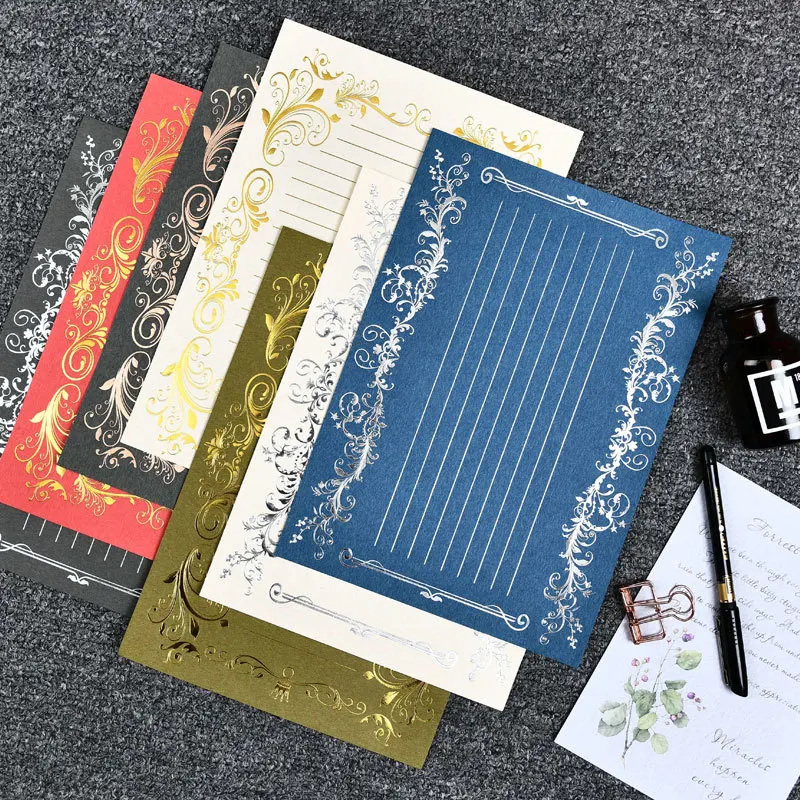 3pcs European retro hot stamping letter paper,Writing Stationery Paper Pad Note Set,School office stationery
3pcs European retro hot stamping letter paper,Writing Stationery Paper Pad Note Set,School office stationery