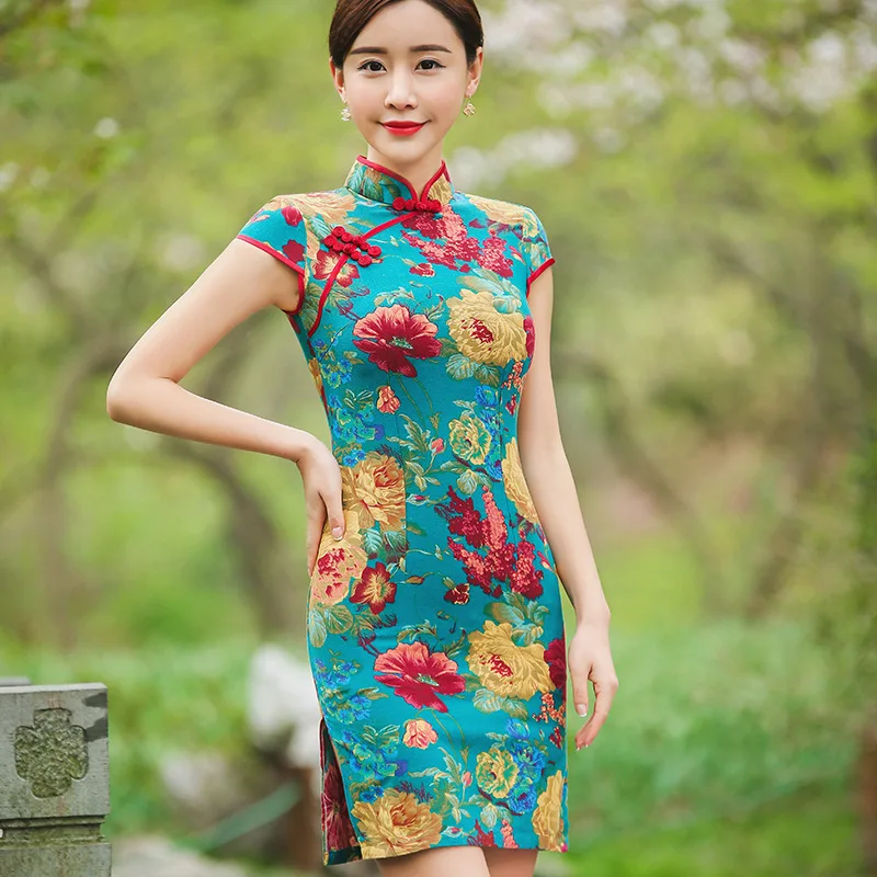 Asian print clothing Asian Print Dress
