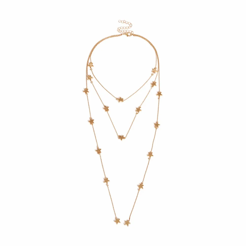 Sell Well Star Element Personality Style Fashion Business Accessories Star Pendant Tassel Multi-layer Necklace Girl Necklace
Sell Well Star Element Personality Style Fashion Business Accessories Star Pendant Tassel Multi-layer Necklace Girl Necklace