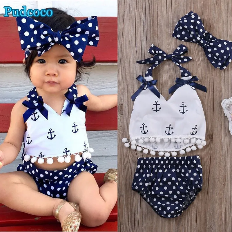 Pudcoco 2019 Brand New Cute Baby Girl Clothes Anchor Tops+Navy Dots Briefs Outfits Set Backless Sunsuit
Pudcoco 2019 Brand New Cute Baby Girl Clothes Anchor Tops+Navy Dots Briefs Outfits Set Backless Sunsuit