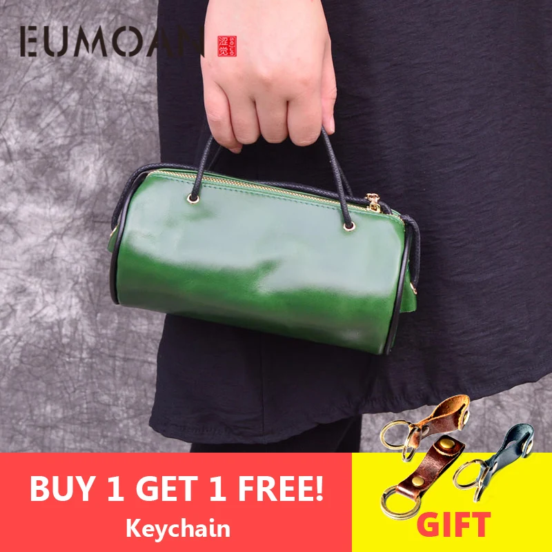 EUMOAN brand Retro oil wax leather bucket bag leather cowhide handbag mini bag slung mobile phone bag cylindrical bag
EUMOAN brand Retro oil wax leather bucket bag leather cowhide handbag mini bag slung mobile phone bag cylindrical bag