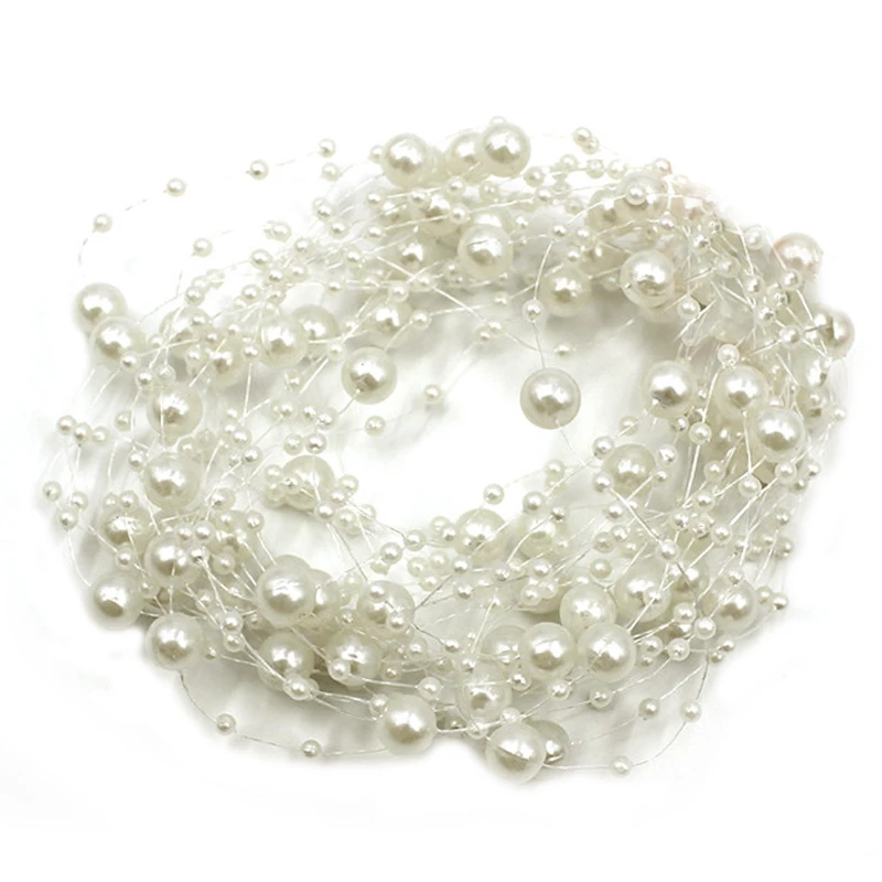 5 Meters Fishing Line Artificial Pearls Beads Chain Garland Flowers Wedding Party Decoration creamy-white
5 Meters Fishing Line Artificial Pearls Beads Chain Garland Flowers Wedding Party Decoration creamy-white