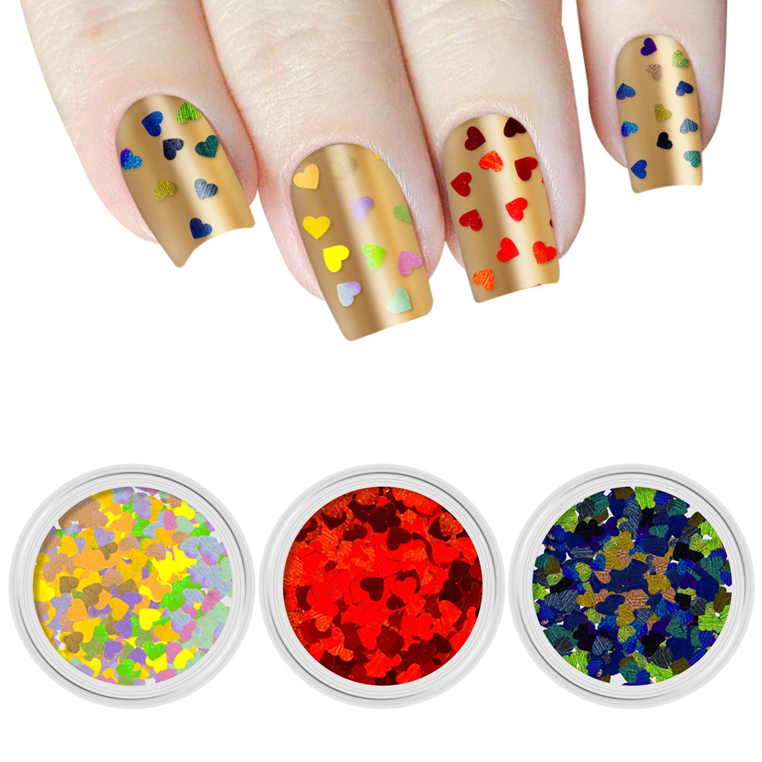 1g 3D Heart Nail Glitter Sequins 3mm Shinning Sticker Flakes Gold/Red/Black Paillettes Nail Art Glitter Flakes Valentine Tip
1g 3D Heart Nail Glitter Sequins 3mm Shinning Sticker Flakes Gold/Red/Black Paillettes Nail Art Glitter Flakes Valentine Tip