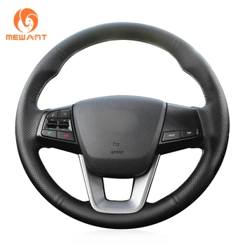 MEWANT Black Genuine Leather Hand Sew Wrap Anti-slip Car Steering Wheel Cover for Hyundai ix25 2014-2016 Creta 2016 2017
MEWANT Black Genuine Leather Hand Sew Wrap Anti-slip Car Steering Wheel Cover for Hyundai ix25 2014-2016 Creta 2016 2017