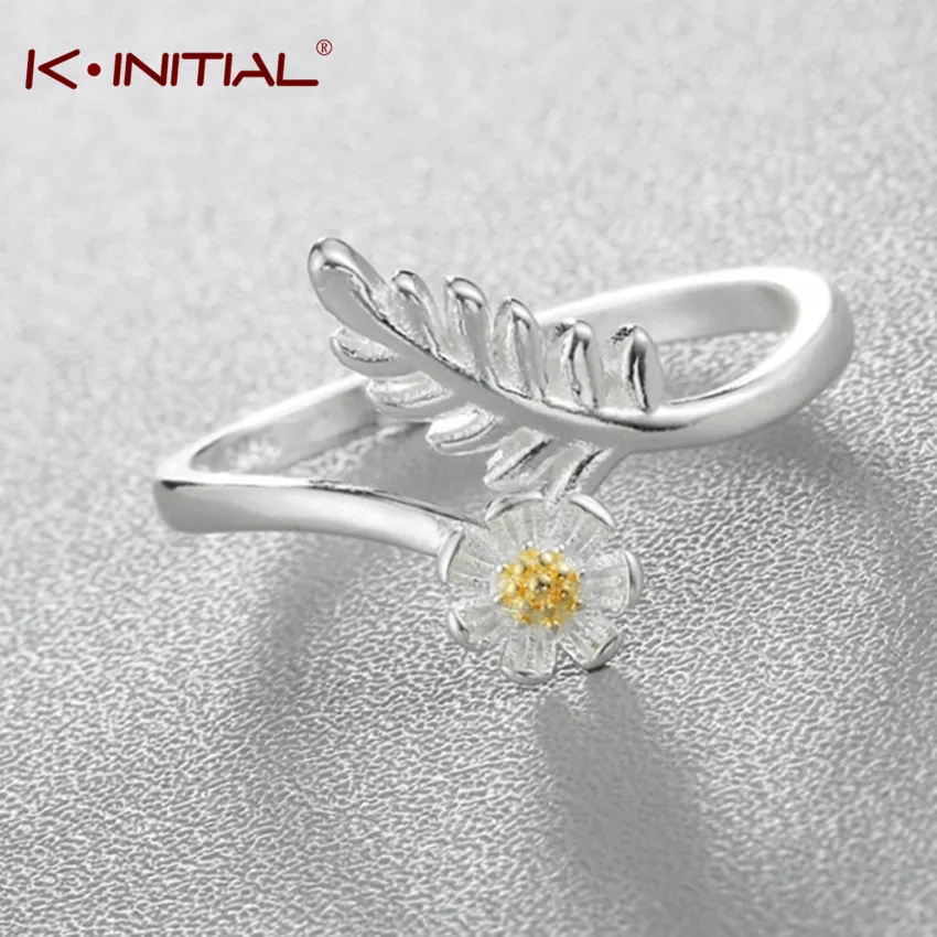 Kinitial Fashion Silver Daisy Of Flowers Open Finger Rings for Women Girl Wedding Luxury Finger Olive Leaf Shape Ring Jewelry
Kinitial Fashion Silver Daisy Of Flowers Open Finger Rings for Women Girl Wedding Luxury Finger Olive Leaf Shape Ring Jewelry
