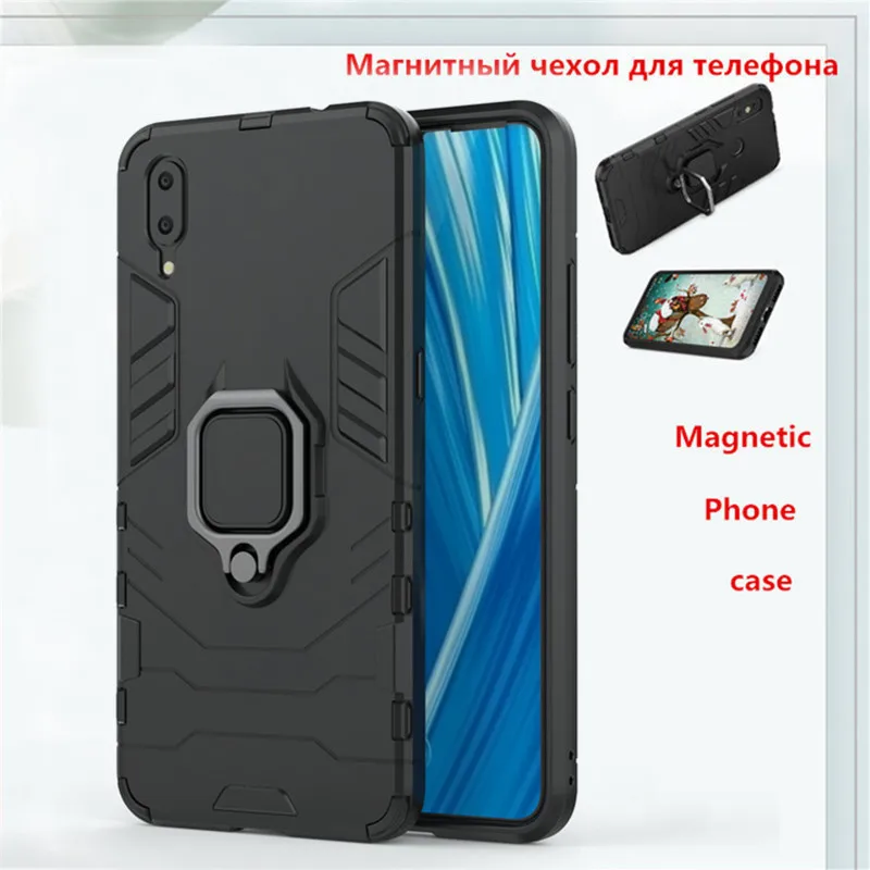 Фото For Vivo X23 Case Magnetic Finger Ring Hard PC Phone Holder Anti-knock Cover Funda BSNOVT | Мобильные телефоны и